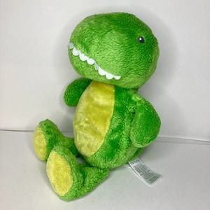 Carters Green Yellow Plush Dinosaur Baby Toy Stuffed Animal Dino T-Rex